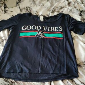 Navy blue graphic tee